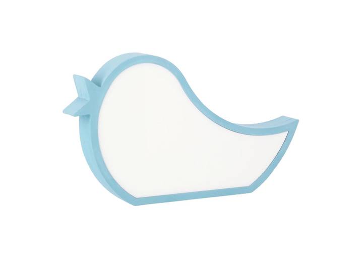Kindertischleuchte Bird, Hellblau, Kunststoff, 3.5x19.5x33.5 cm, RoHS, Europäischer Sicherheitsstandard, einfach zu transportieren, Lampen & Leuchten, Innenbeleuchtung, Kinderzimmerlampen, Kindertischleuchten