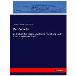 Der Gedanke, Fachbücher von Philosophische Gesellschaft zu Berlin