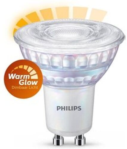 Philips lâmpada LED GU10 luz quente regulável 3,8W   50W