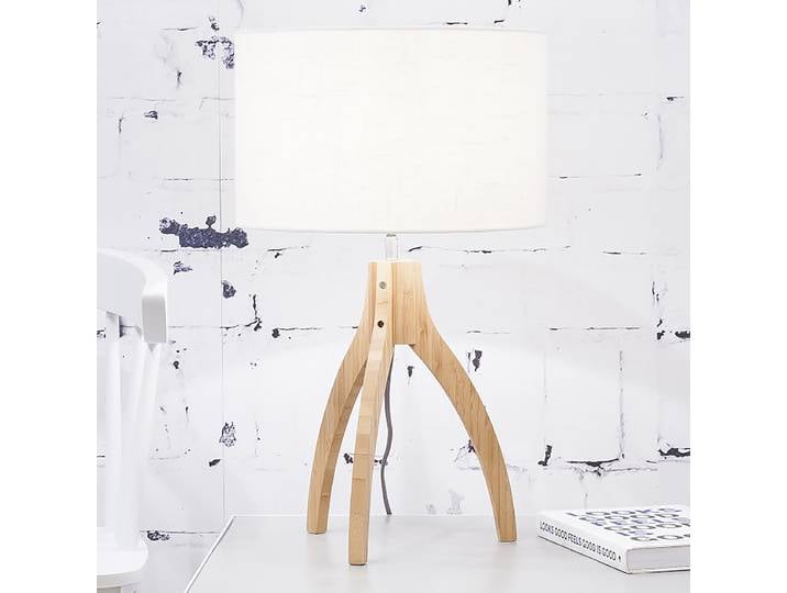 Lampe Annapurna Ø 36cm Blanc/Blanc Bambou E27