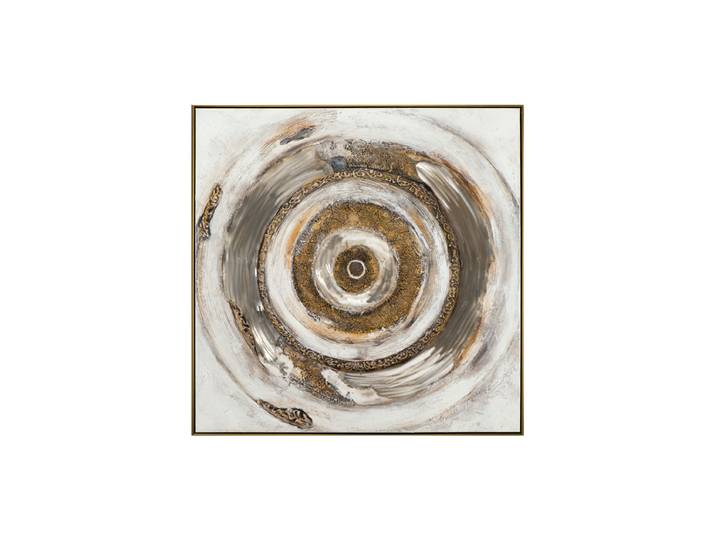 Handgemaltes, gerahmtes Bild „Goldene Meditation“ 102.5 x 102.5 cm Multicolor Crea Collection