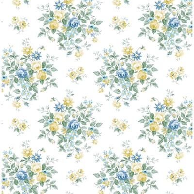 NextWall Floral Bunches Peel and Stick Wallpaper