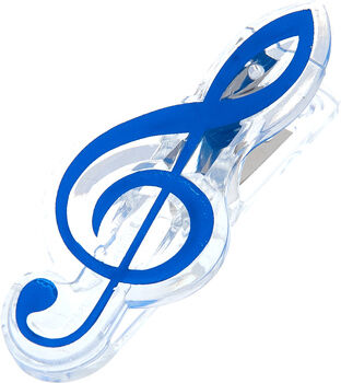 agifty Music Clip Violin Clef Blue bleu