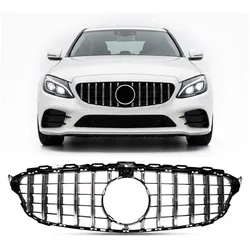 GT Chrom & Schwarz Kühlergrill passend für Mercedes-Benz C-Klasse W205 S205 2014-2021