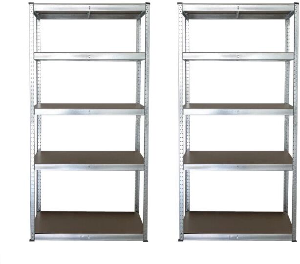 Grima 2 SCAFFALI IN METALLO ZINCATO CON 4 PIANI IN MDF