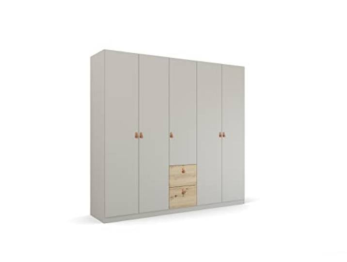 Rauch Möbel Quadra-Spin Homey, Schrank, Seidengrau/Eiche Artisan, Breite 226 cm