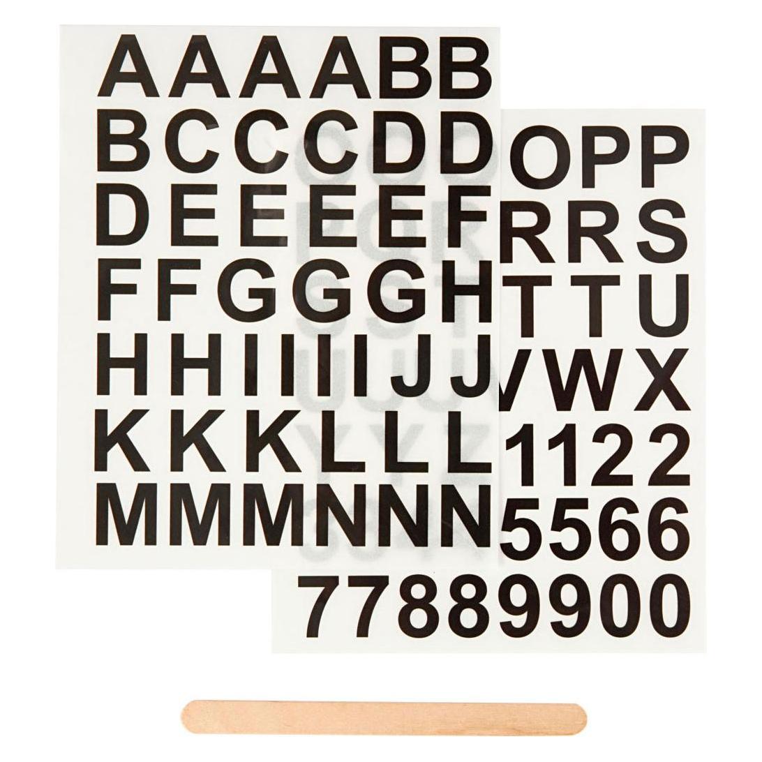 Focus Home Interactive Rubbelaufkleber Buchstaben und Zahlen schwarz, 2 Bögen (2 Sticker) (5712854315555)