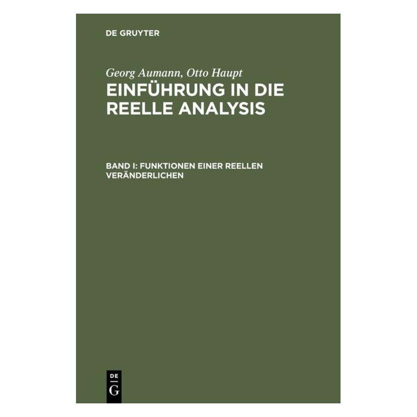 De Gruyter Funktionen einer reellen Veränderlichen (Deutsch, Hardcover, Georg Aumann, Otto Haupt) (8110374)