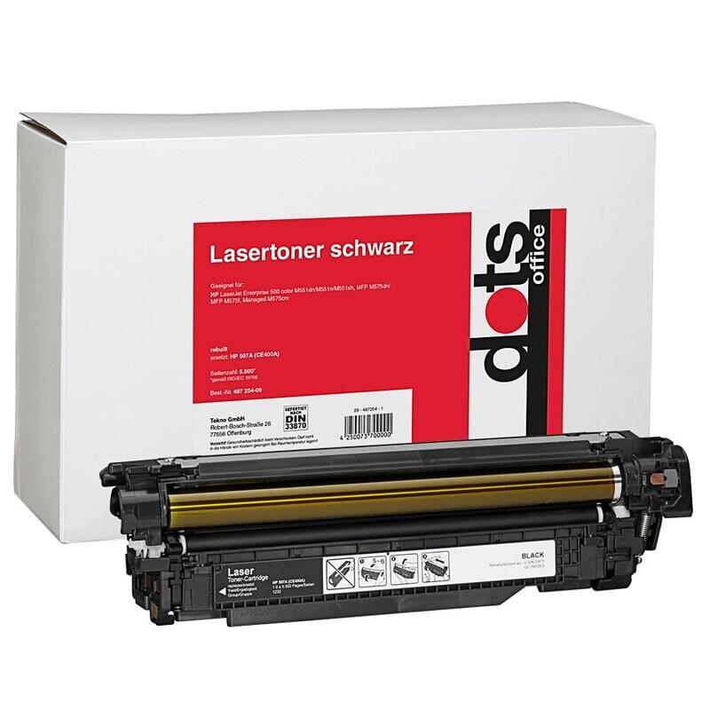 dots Toner kompatibel zu HP 507A (CE400A) 5.500 Seiten schwarz 1232,0000-DOTS
