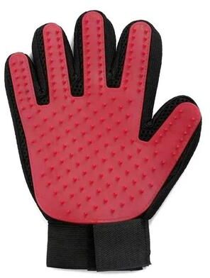 Uplift Essentials Pet Silicone Grooming & Deshedding Gloves right Red