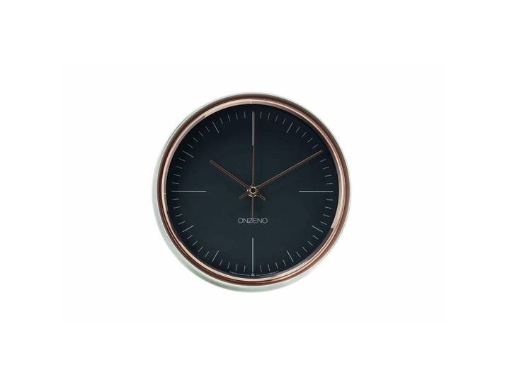 Onzeno Wanduhr Design Schwarz 22/22 cm, Glas, 22.4x22.4x8 cm, Dekoration, Uhren, Wanduhren