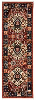 Style Haven Leander Double Medallion Fringed Wool Blend Area Rug