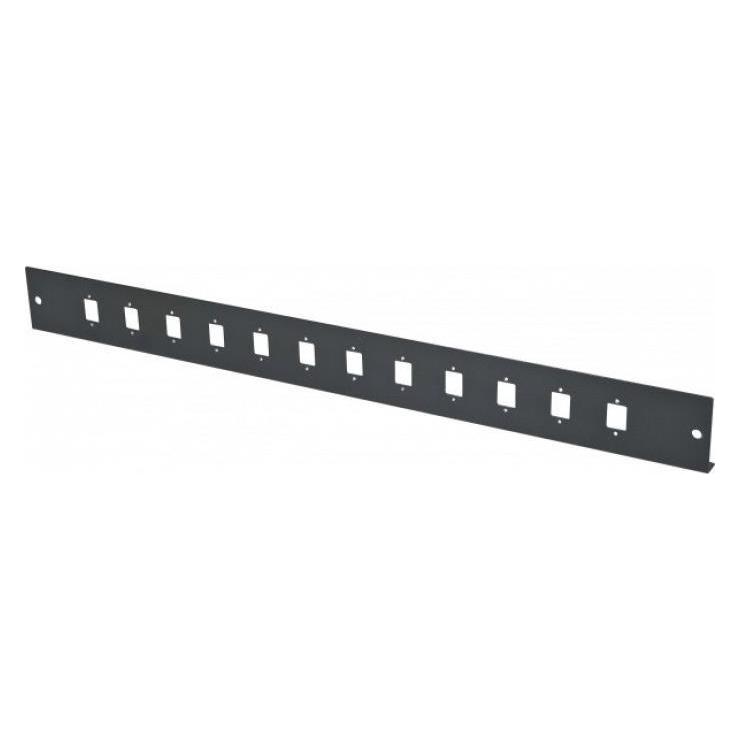 Dexlan LWL Frontplatte unbestückt für LWL Spleissbox, 12 x LC Duplex (395417)