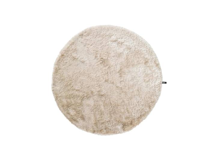 Tapis à poils longs beige d 200 rond