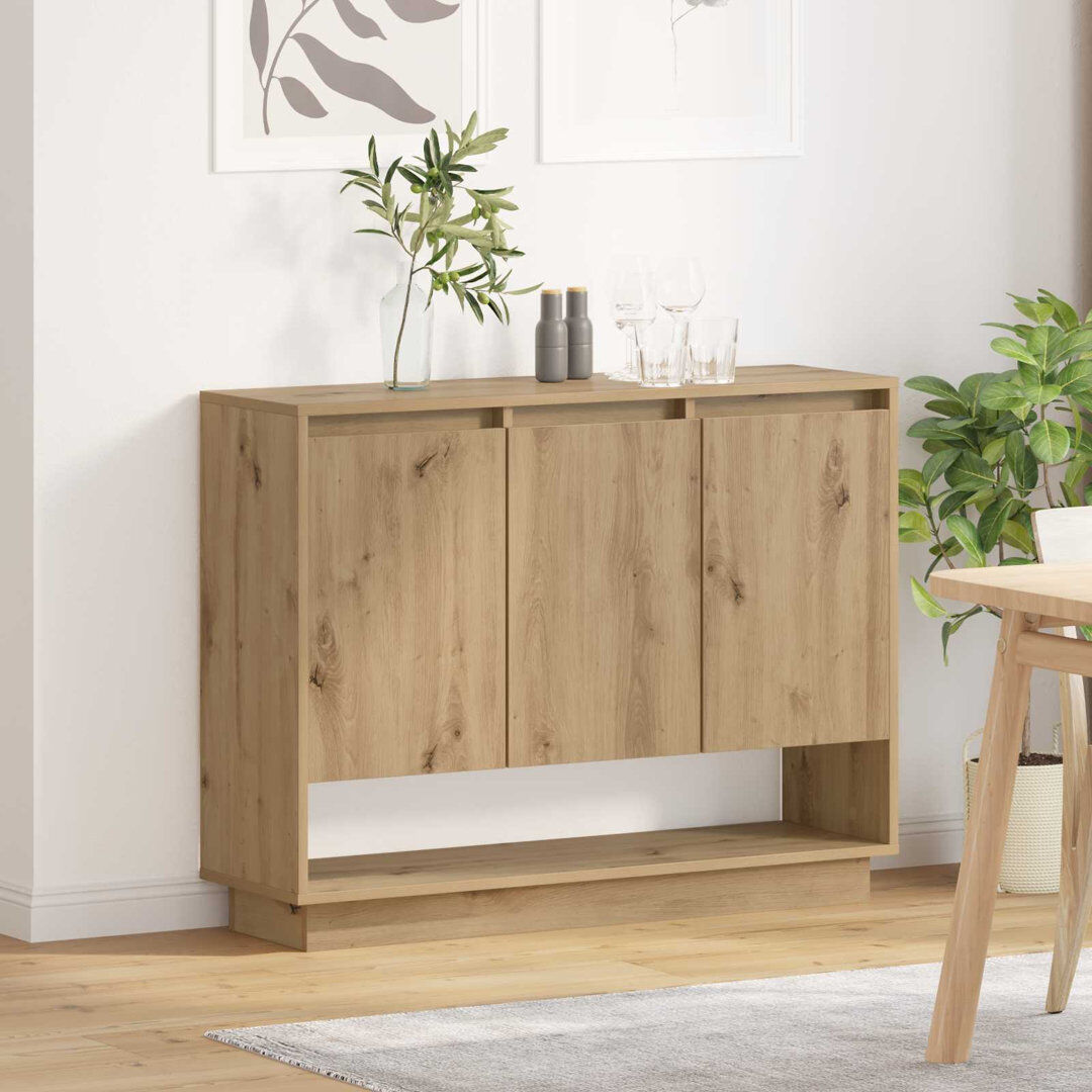 Lily Manor Sideboard 97 X 29 X 75 Cm Engineered Wood Artisan Oak 75cm H X 97cm W X 29cm D