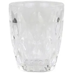 Chic Antique Trinkglas mit Diamantmuster, H10/D8 cm klar