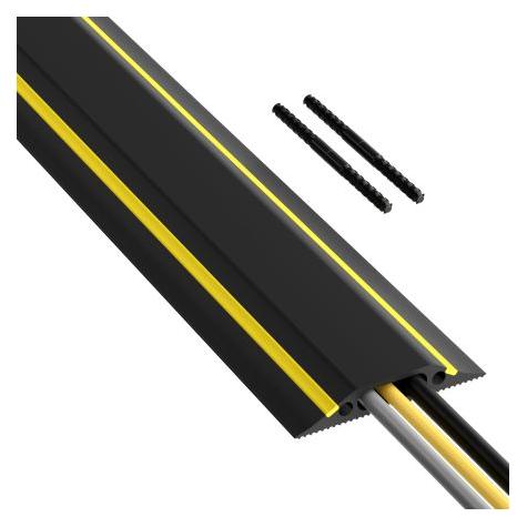 RS PRO Medium Duty Black & Yellow Floor Cable C (Kabelbrücke, 180 cm) (1823873)