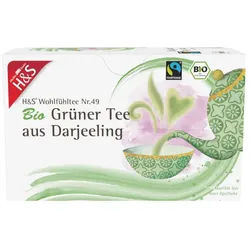 H&S Bio Grüner Tee aus Darjeeling Filterbeutel 20X2 g