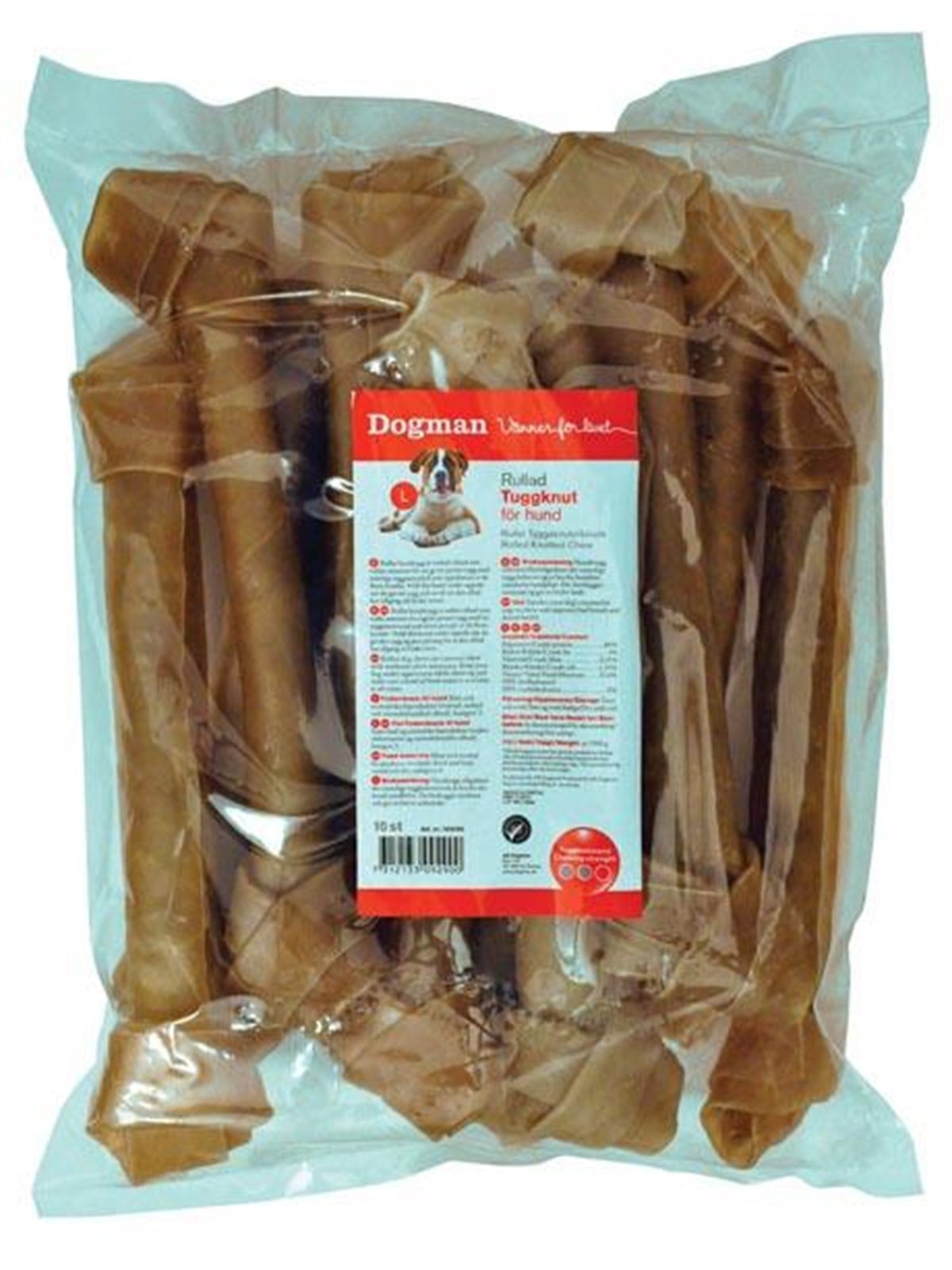 Dogman Kauknoten Gerollt 10 Stk. Braun 30cm