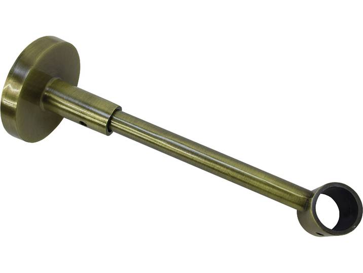 Träger GARDINIA Memphis , grau (messingfarben), Gardinenstangenhalterungen, Träger, Serie Einzelprogramm Memphis Ø 16 mm
