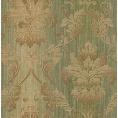Seabrook Designs Josseline Damask Unpasted Wallpaper
