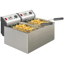 Fritel Turbo SF 4905 Doppel Eigenständig Edelstahl, Fritteuse, Silber