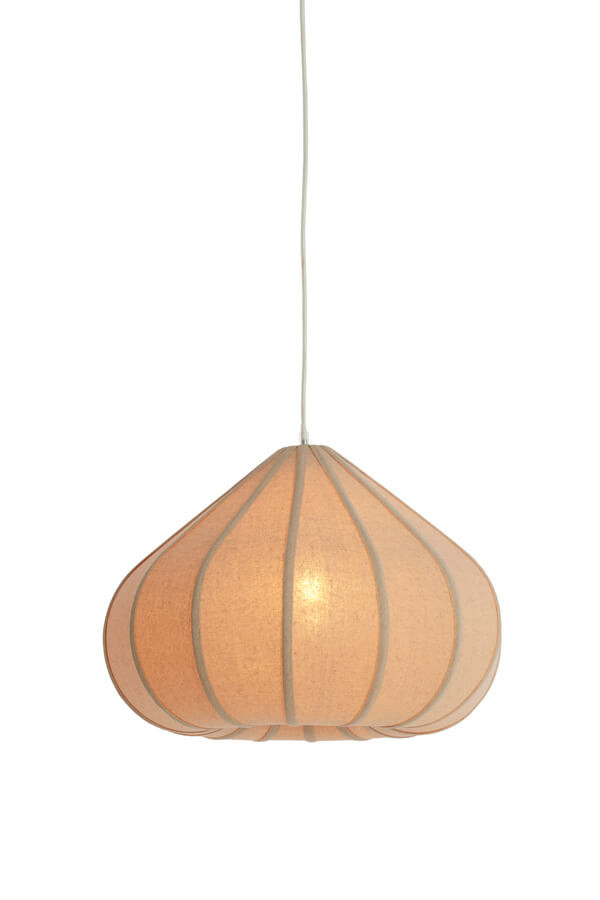 Light & Living Zubeda hanglamp beige linnen B: 50 cm, H: 34 cm