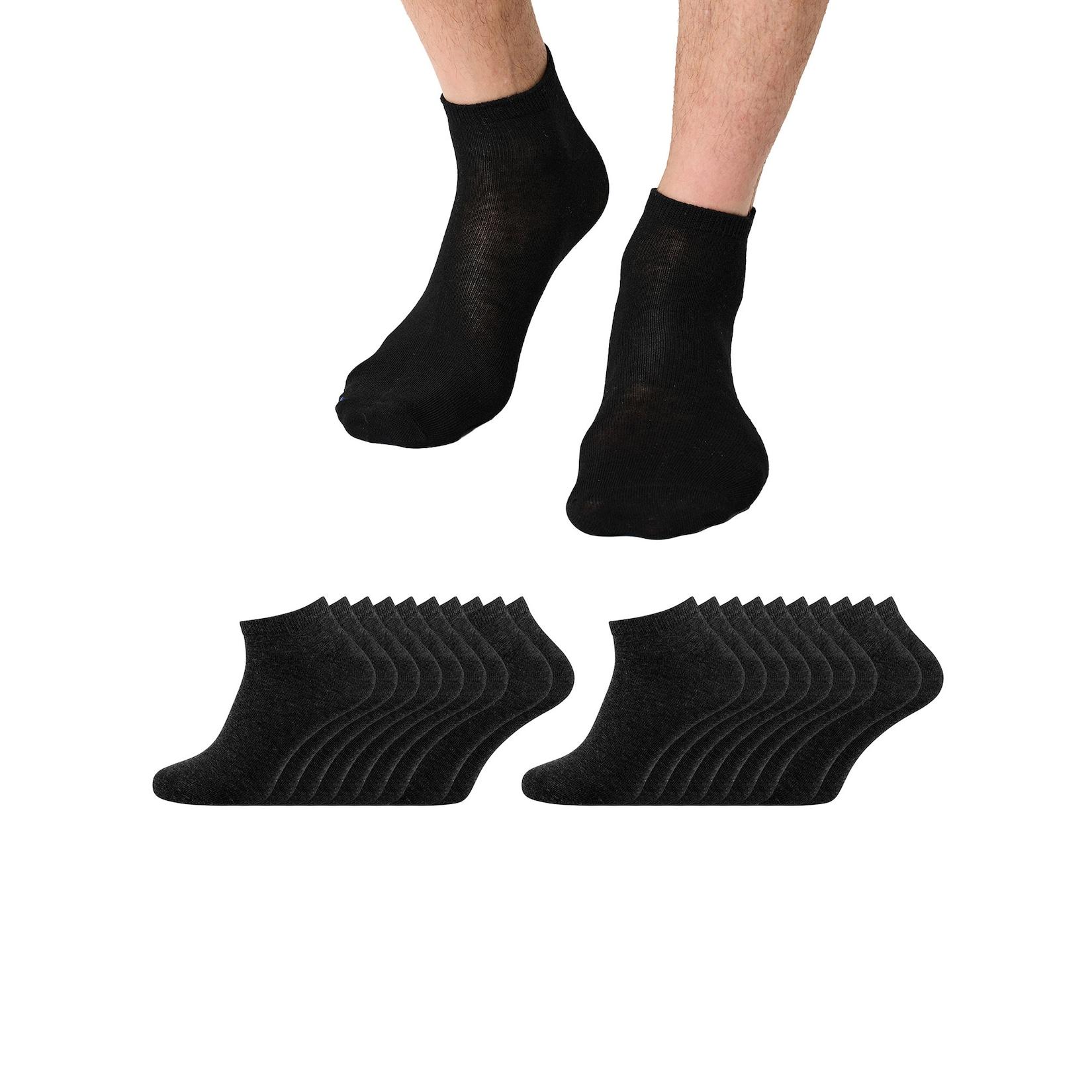 NUR DIE Herren Sneakersocken Classic unifarben hautsympathisch 20