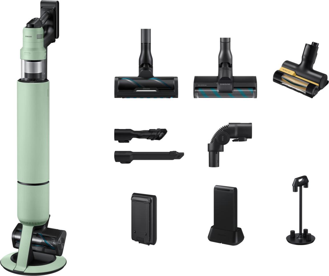 Samsung VS90F40DEM, 2-in-1-Stabstaubsauger, Beutellos, Mintfarbe, 0,5 l, Trocken, HEPA