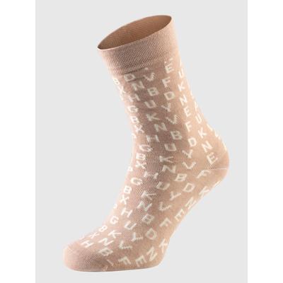 Socken WÄSCHEPUR, Herren, Gr. 3/43, beige (ecru, sand), 80% Baumwolle, 18% Polyamid, 2% Elasthan, Socken Socken
