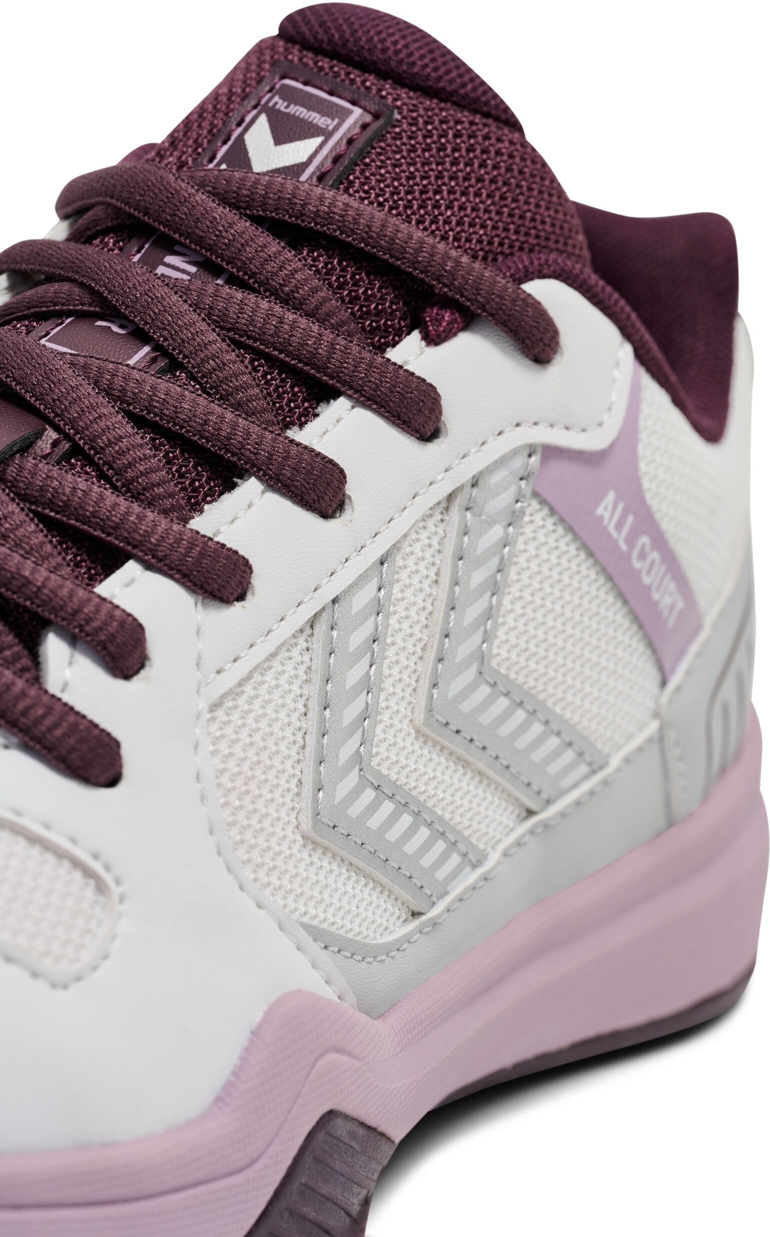 Hallenschuh HUMMEL "ALL COURT", Gr. 37, atmungsaktiv, rosa (winetasting, sea fog), Synthetik, Schuhe Hallenschuh, atmungsaktiv, Non-Marking-Sohle winetasting, sea fog 37, atmungsaktiv