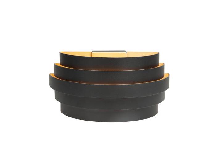 HighLight Wandleuchte Scudo, dimmbar, schwarz, für Wohn- / Esszimmer, Aluminium