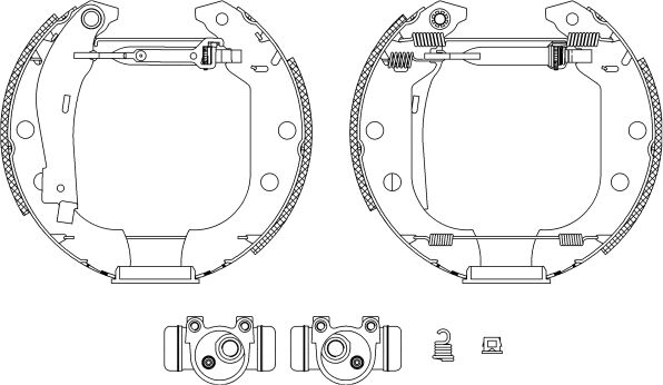 Textar Bremsbackensatz Shoe Kit Pro 84038100 Für Citroën Peugeot