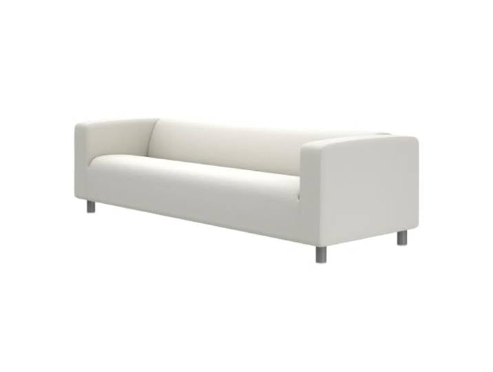 Soferia Housse de Rechange Compatible pour KLIPPAN canapé 4 Places – Tissu Bouclea Ecru (bouclé\, Hydrofuge\, Anti-Taches)