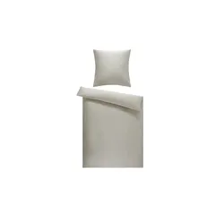 Como Green Satin Bettwäsche  Uni , beige , Maße (cm): B: 135