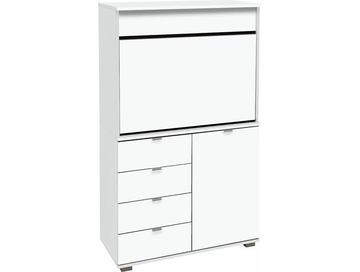 Sekretär PRIESS Ahaus , weiss (weiß), B:82cm H:139cm T:38cm, Sekretäre, Sekretär