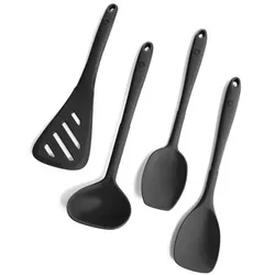 KOCHBLUME® Küchenhelfer-Set L Schlitzwender, Flex-& Soßenlöffel & Schöpf- kelle, 4tlg.