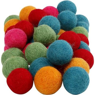 Creativ Company Filzkugeln, D 20 mm, Kräftige Farben, 64 Stk