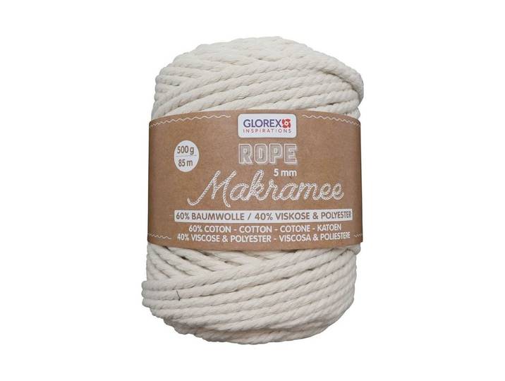 Glorex Makramee Rope 5 mm 500 g