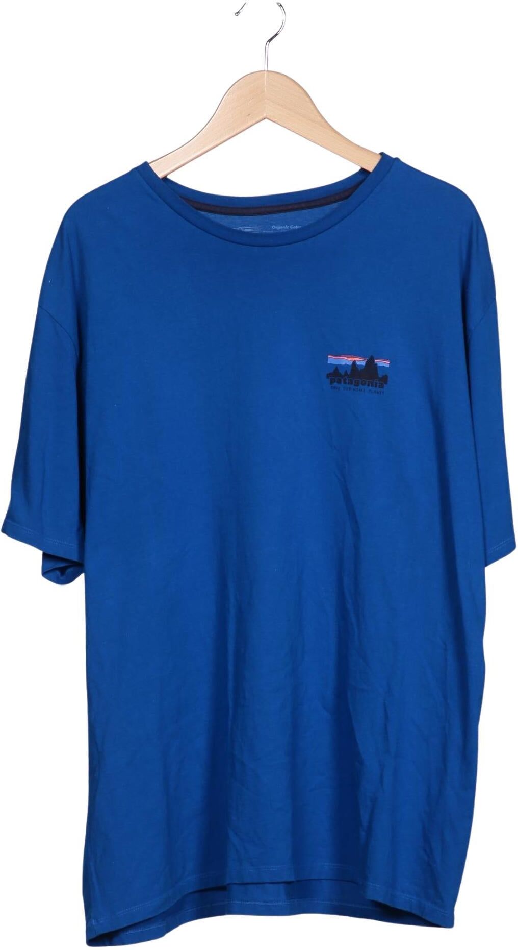 patagonia Herren T-Shirt, Blau, Gr. XL, Baumwolle - Second Hand