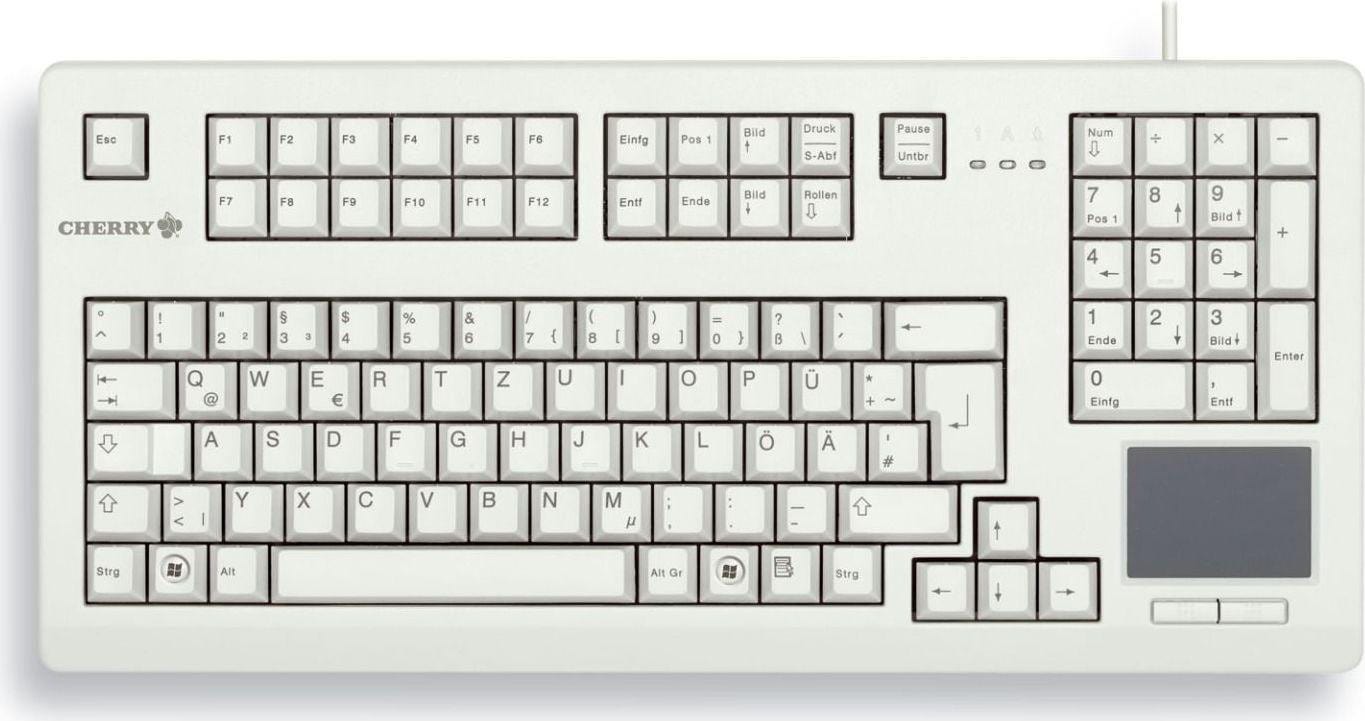 Cherry G80-11900 Touchboard Kabelgebundene Tastatur Hellgrau G80-11900LUMDE-0