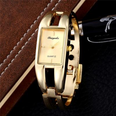 Fusion Finds Luxury Rectangle Gold Bracelet Watch For Women Elegant Quartz Stainless Steel Bangle Wrist Watch gold