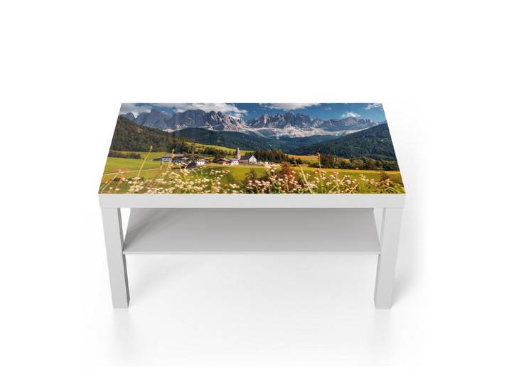 DEQORI Couchtisch 'Charmantes Dolomitental', Glas Beistelltisch Glastisch modern