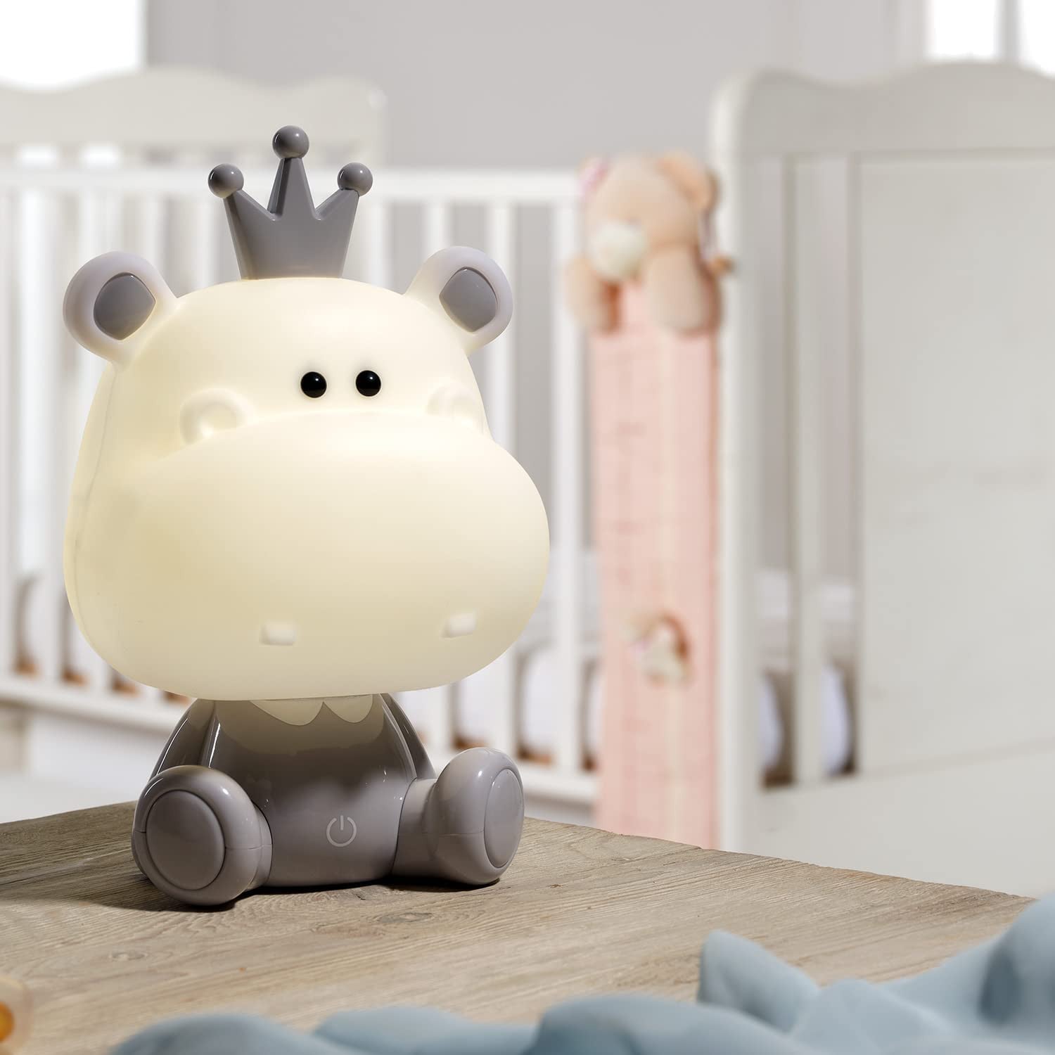 Dreamland Hippo Lampada Led Da Cameretta Ippopotamo Grigio