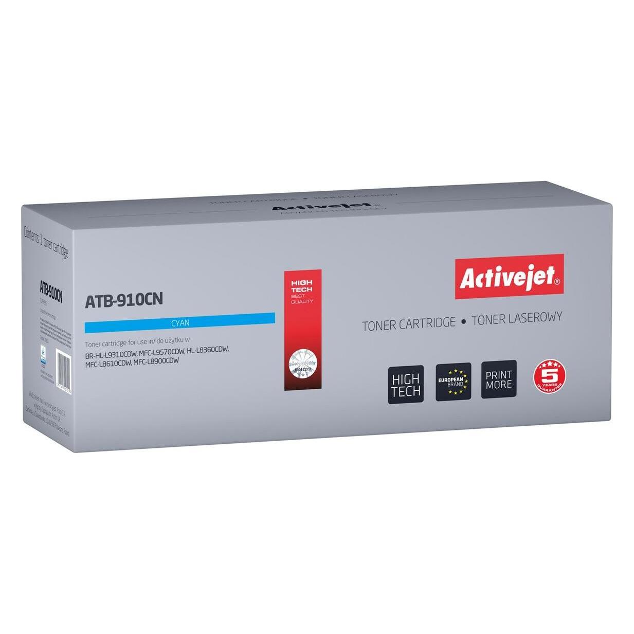 Activejet ATB-910CN Toner (Ersatztoner Brother TN-910C Supreme 9000 Seiten cyan) (C) (ATB-910CN)