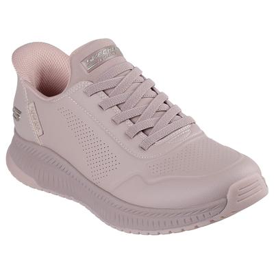Slip-On Sneaker SKECHERS "BOBS SQUAD 4", Damen, Gr. 37, Textil, rosa, Lederimitat, Schuhe, Slipper, Freizeitschuh mit Slip-ins zum Schlupfen