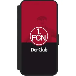 Nivocase Klapphülle für Samsung Galaxy S24+ Handyhülle aus Kunst Leder NIVOflip schwarz 1. FC Nürnberg Der (Samsung Galaxy S24+), Smartphone Hülle, Schwarz