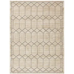 benuta Basic Kurzflor Teppich Daisy Cream 100x150 cm - Moderner Kurzflor-Teppich für Wohnzimmer