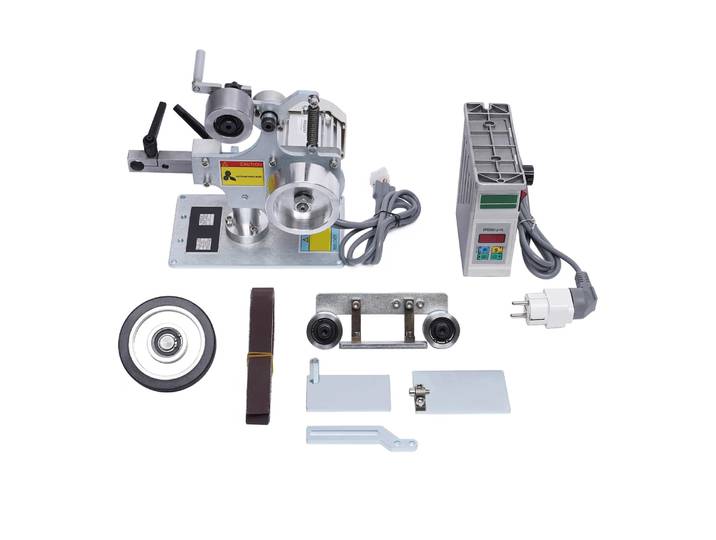 Ponceuse à bande avec moteur sans balais, ponceuse à disque 220 V, polisseuse, ponceuse à bande + machine de meulage et de finition à moteur sans balais