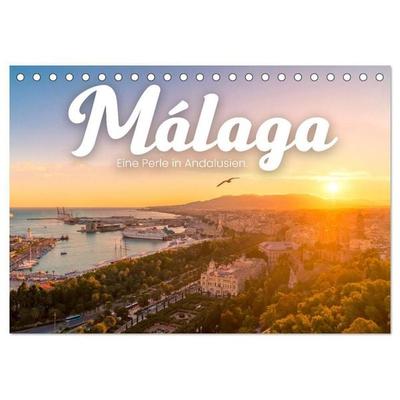 Málaga - Eine Perle in Andalusien. (Tischkalender 2027 DIN A5 quer), CALVENDO Monatskalender